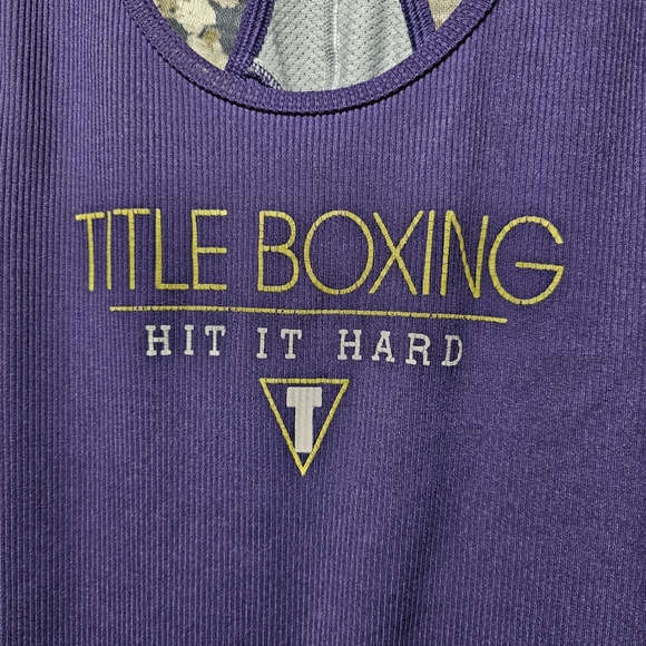 3/$10 Under Armour | Purple Ribbed Title Boxing Racer Back Tank Top size Small - Picture 3 of 6